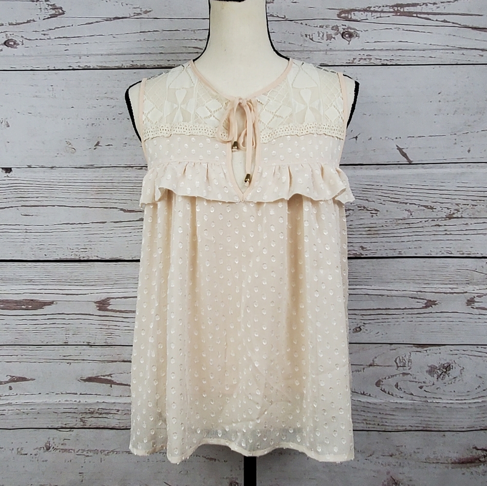 NWT Foxiedox Cora sleeveless chiffon blouse